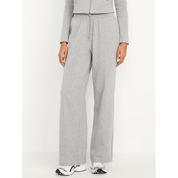 Extra High-Waisted SoComfy Wide-Leg Sweatpants Medium Heather Gray -Small Petite - Picture 1 of 5